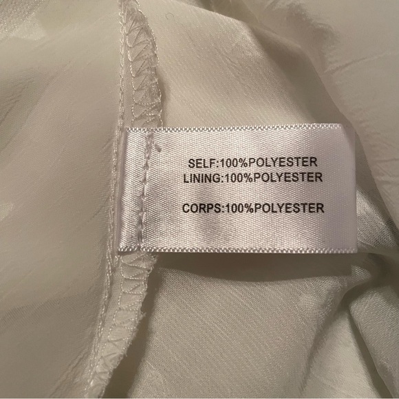 Renvy White Crop Blouse Boho Bohemian Star Details Size Small - Picture 10 of 11